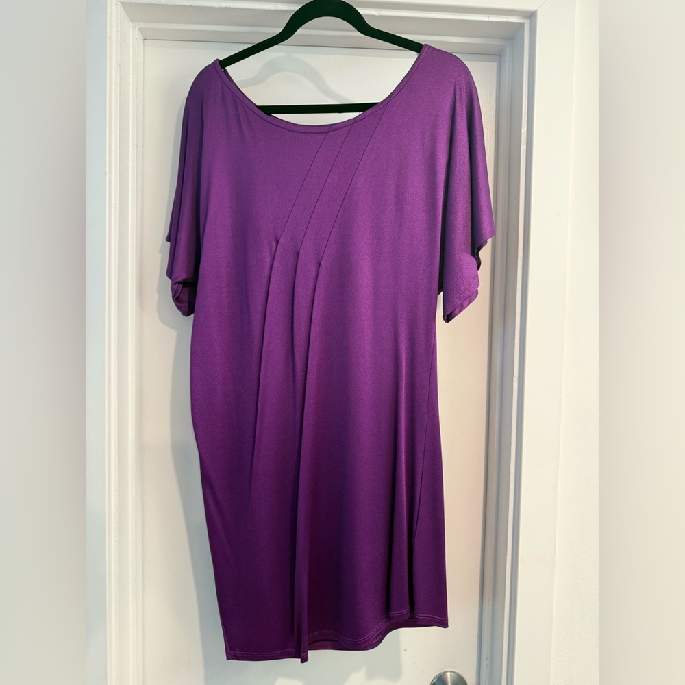 NWOT La ROK Purple Mini Dress, Sz L